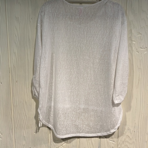 NO BOUNDARIES WHITE BLOUSE WITH TASSELS SUZE XXL - Picture 4 of 8